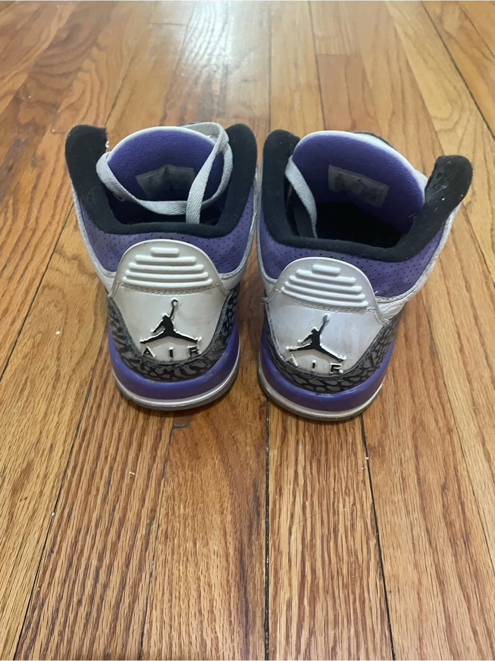 Jordan Men's White Black Cement Sneakers